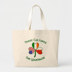 Bolso De Tela Gigante Banderas Irlandesas Americanas de Bahrein Trébol P