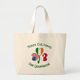 Bolso De Tela Gigante Banderas Irlandesas Americanas de Groenlandia Tréb