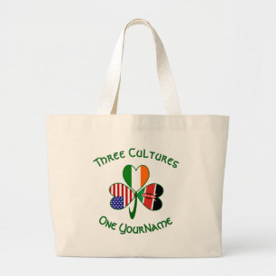 Bolso De Tela Gigante Banderas kenianas irlandesas-estadounidenses destr
