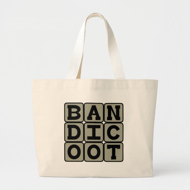 Bolso De Tela Gigante Bandicoot, Marsupial Omnivore (Frente)