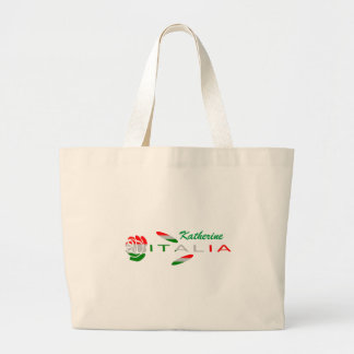 Bolso De Tela Gigante Bandiera d'Italia Rosa Personalizada