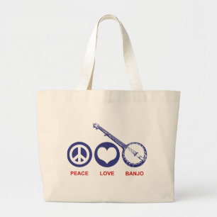 Bolso De Tela Gigante Banjo de amor por la paz