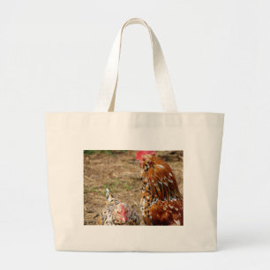 Bolso De Tela Gigante Bantam Hen y Rooster