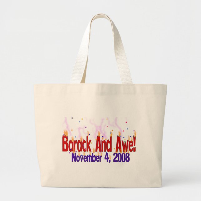 Bolso De Tela Gigante Barack y temor (Frente)