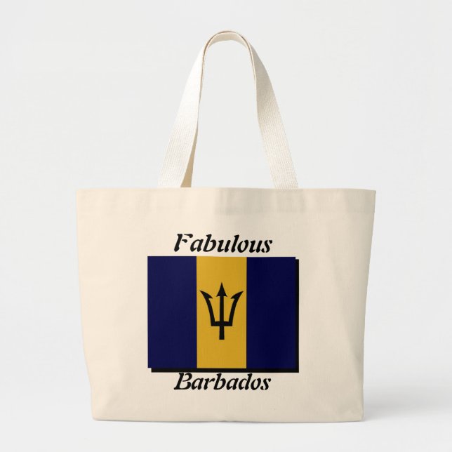 Bolso De Tela Gigante Barbados tote bags-fabulouus barbados (Frente)