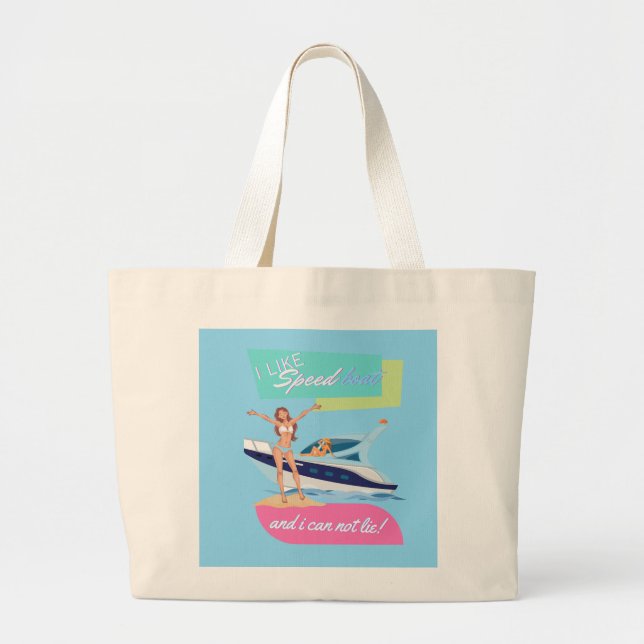 Bolso De Tela Gigante barco de velocidad (Frente)