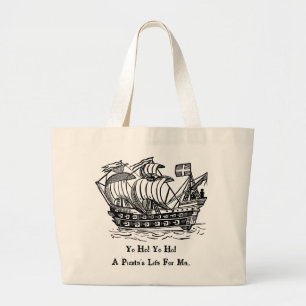 Bolso De Tela Gigante Barco Pirata Antiguo