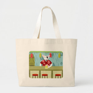 Bolso De Tela Gigante Barra de bull terrier Tiki del inglés