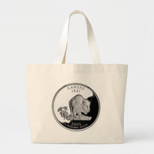 Bolso De Tela Gigante Barrio Estatal de Faux Kansas
