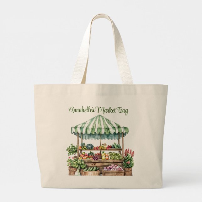 Bolso De Tela Gigante Base de verduras Art Tote Bag (Reverso)