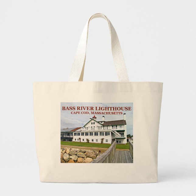 Bolso De Tela Gigante Bass River Lighthouse Massachusetts Jumbo Tote Bag (Frente)