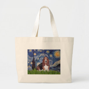 Bolso De Tela Gigante Basset 1 - Noche estrellada