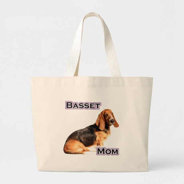 Bolso De Tela Gigante Basset Mom 4 (Frente)