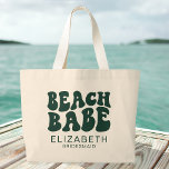 Bolso De Tela Gigante Beach Babe Emerald Green Guay Bachelorato Party<br><div class="desc">Para una fabulosa celebración junto a la playa, dirígete a la gran bolsa de té de la marca Beach Babe Emerald Green Guay. ¡El accesorio más importante para tu fiesta de soltera en Miami, Florida o para cualquier fiesta temática de la playa! Esta bolsa de tela personalizada no es sólo...</div>
