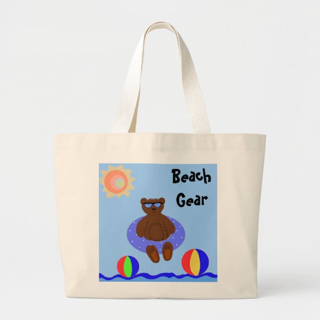 Bolso De Tela Gigante Beach Gear (Frente)