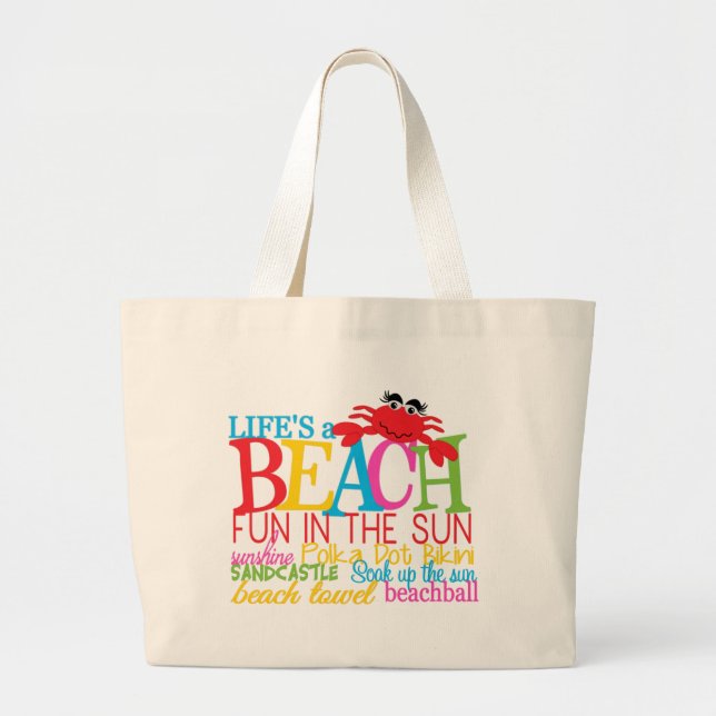 Bolso De Tela Gigante Beach  Jumbo Tote (Frente)
