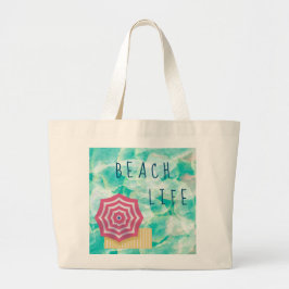 Bolso De Tela Gigante Beach Life with Beach Umbrella