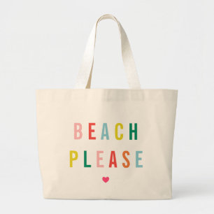 Bolso De Tela Gigante Beach Please Funny