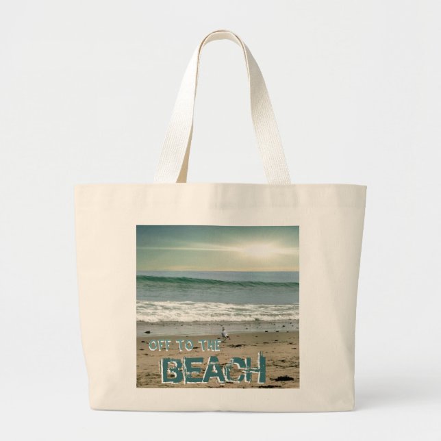 Bolso De Tela Gigante Beach Sunset Beach Bag (Frente)