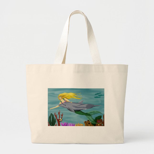 Bolso De Tela Gigante Beachbag de Mermain (Frente)