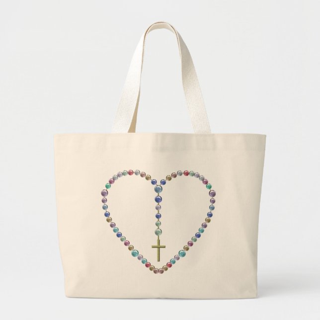 Bolso De Tela Gigante Bead Rosary #2 (Frente)