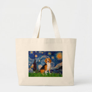Bolso De Tela Gigante Beagle 7 - Noche estrellada