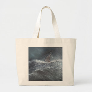 Bolso De Tela Gigante Beagle del HMS en una tormenta del cabo de Hornos