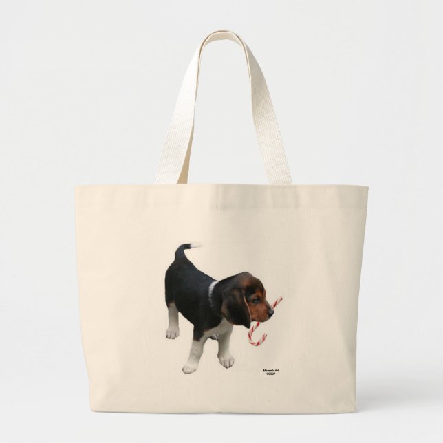 Bolso De Tela Gigante Beagle Holiday Tote Bag (Frente)