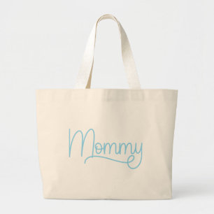 Bolso De Tela Gigante Bebé Blue Monoline Mommy