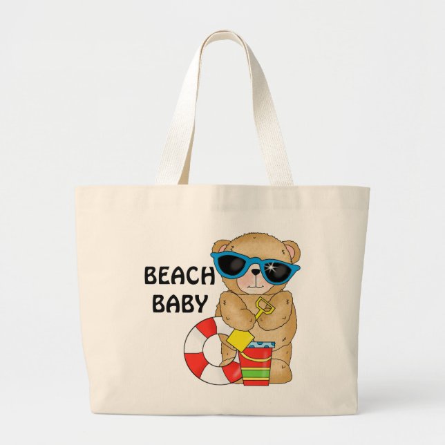 Bolso De Tela Gigante Bebé de playa (Frente)