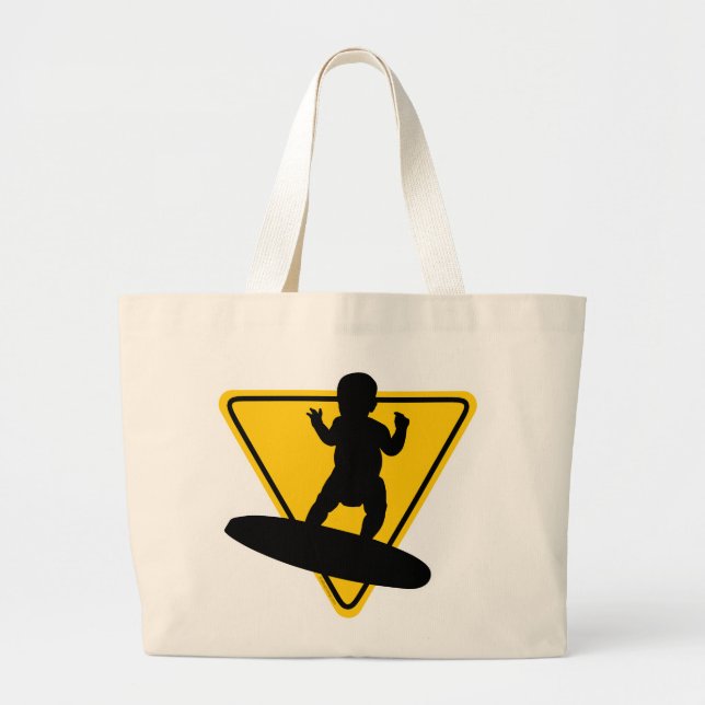 Bolso De Tela Gigante Bebé en (Surf) Board (Frente)