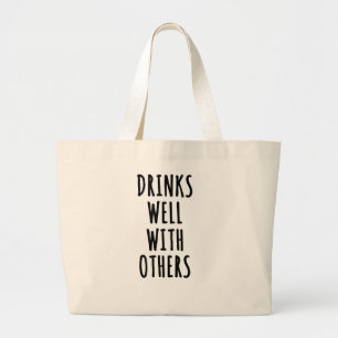 Bolso De Tela Gigante Bebidas bien con otras