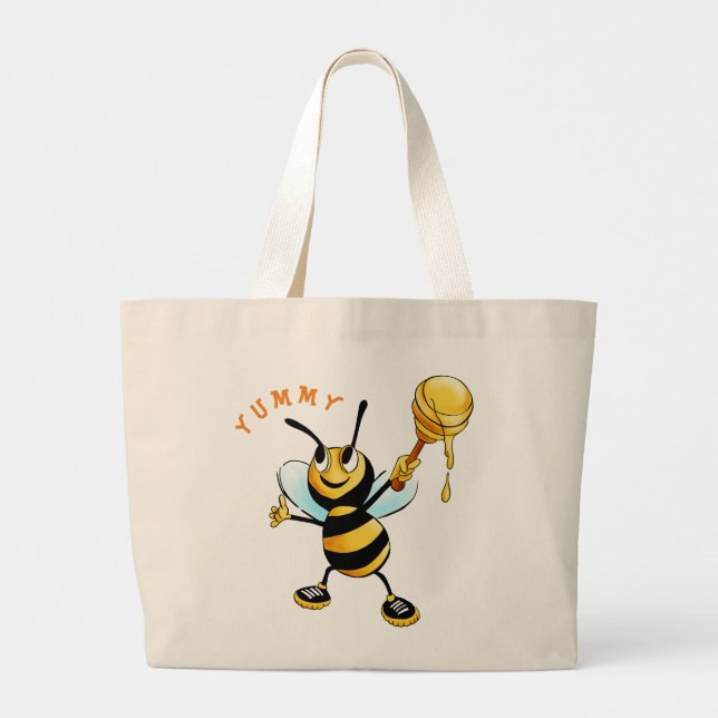 Bolso De Tela Gigante Bee (Reverso)