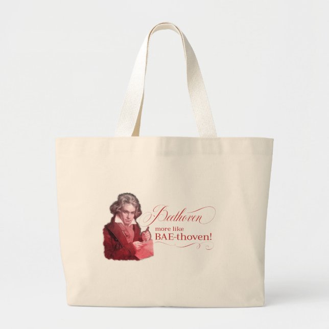 Bolso De Tela Gigante Beethoven BAEthoven Composer clásico Pun (Frente)