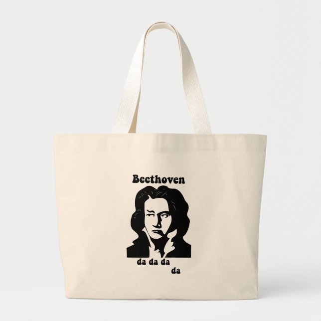Bolso De Tela Gigante Beethoven divertido (Frente)