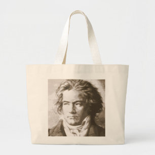 Bolso De Tela Gigante Beethoven En Sepia