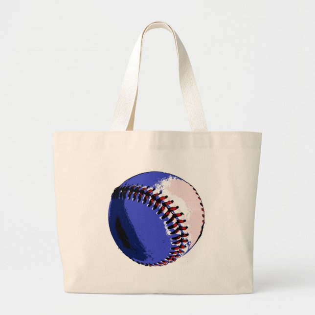 Bolso De Tela Gigante Béisbol de arte pop (Frente)