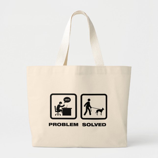 Bolso De Tela Gigante Belga Malinois (Frente)