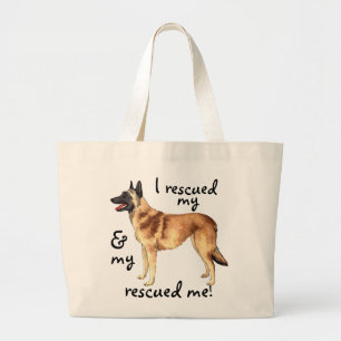 Bolso De Tela Gigante Belga Malinois del rescate