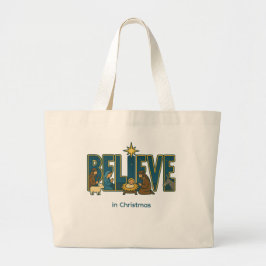 Bolso De Tela Gigante Believe Nativity 