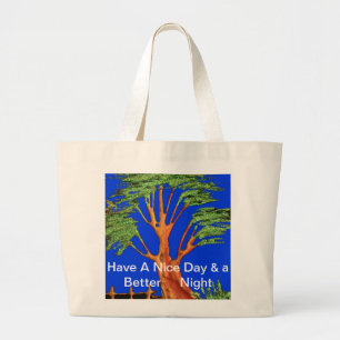 Bolso De Tela Gigante Belleza de Acacia en África: Serenidad Serengeti.