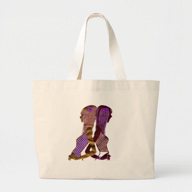 Bolso De Tela Gigante Belleza de Moda (Frente)