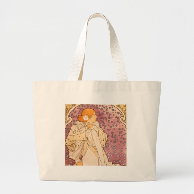 Bolso De Tela Gigante Belleza de mujer mucha Art Nouveau (Frente)