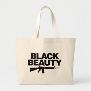 Bolso De Tela Gigante Belleza negra AR - negro