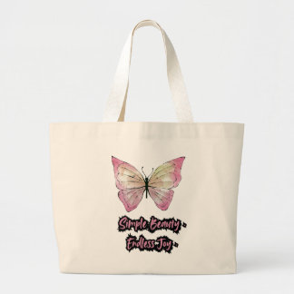 Bolso De Tela Gigante "Belleza simple, alegría infinita - Mariposa acuar