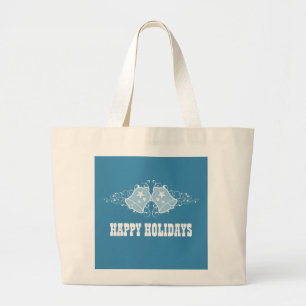 Bolso De Tela Gigante Bellezas de vacaciones y mecha de tote, azul