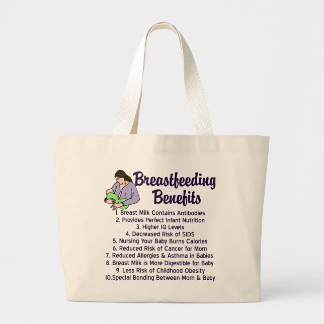 Bolso De Tela Gigante Beneficios de lactancia materna 10 razones princip (Frente)