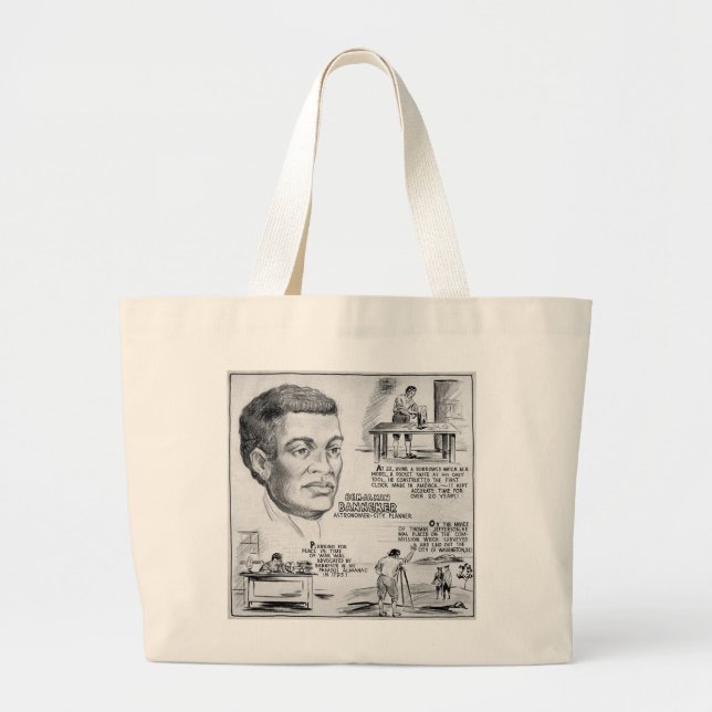 Bolso De Tela Gigante Benjamin Banneker: Científico negro y revolucionar (Frente)