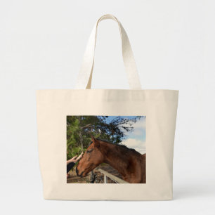 Bolso De Tela Gigante Bennie el Caballo Marrón que ama una patata,
