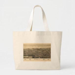Bolso De Tela Gigante Bennington, Mapa de Vintage de Vermont